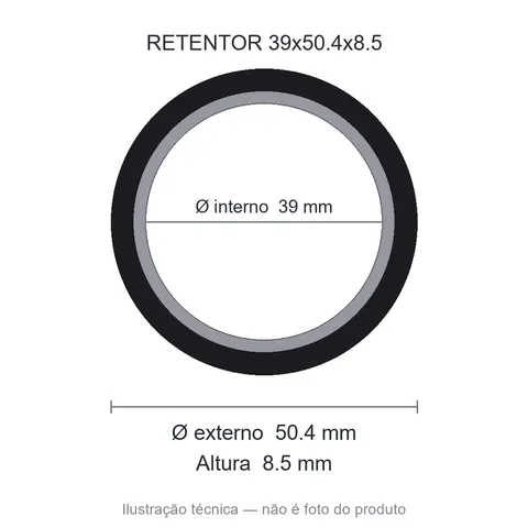 Retentor 39 mm x 50,4 mm x 8,5 mm SAV 39x50,40x8,50 7301 BAG