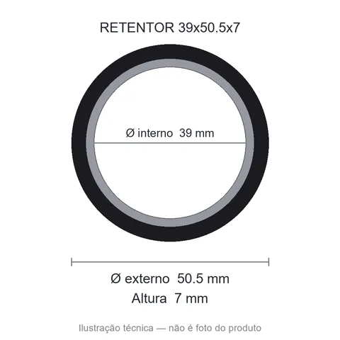 Retentor 39 mm x 50,5 mm x 7 mm SAV 39x50,50x7 10047