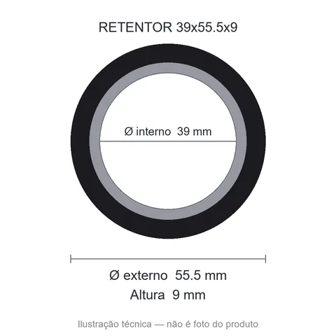 Retentor 39 mm x 55,5 mm x 9 mm SAV 39x55,50x9 7717