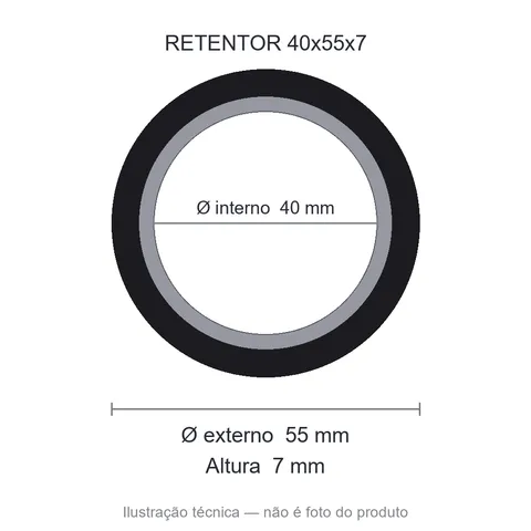 Retentor 40 mm x 55 mm x 7 mm SAV 40x55x7 BRG 7499