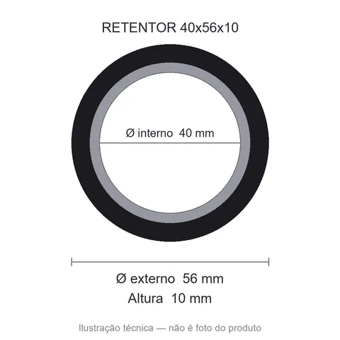 Retentor 40 mm x 56 mm x 10 mm - 40x56x10 01046 BAG