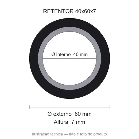 Retentor 40 mm x 60 mm x 7 mm ZSG 40x60x7 BRG