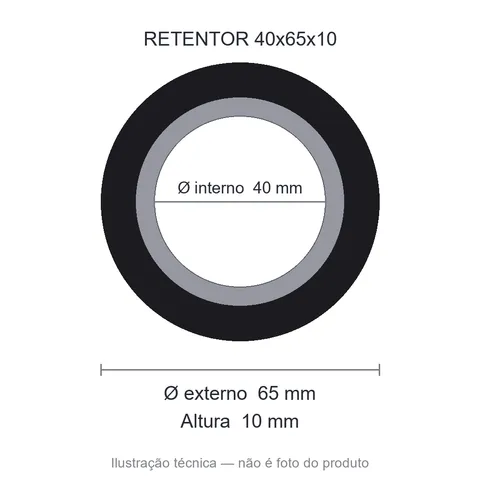Retentor 40 mm x 65 mm x 10 mm ZSG 40x65x10 BRG 44747
