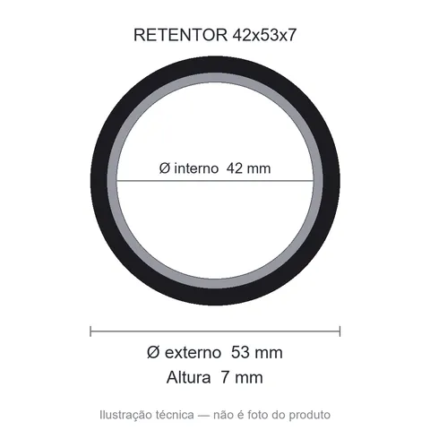 Retentor 42 mm x 53 mm x 7 mm SAV 42x53x7 NBR- 05250