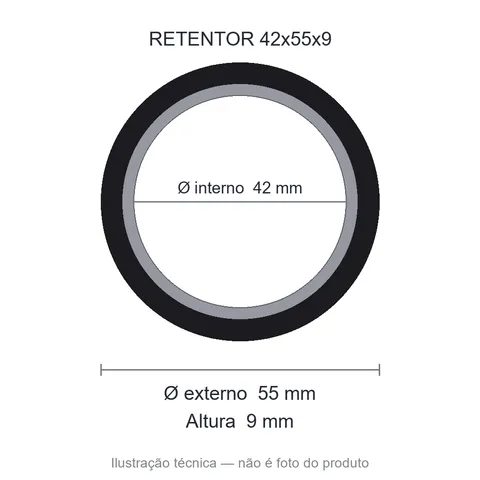 Retentor 42 mm x 55 mm x 9 mm SAV 42x55x9 7488