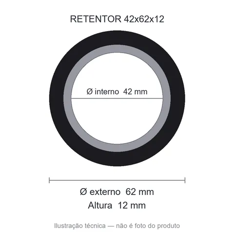 Retentor 42 mm x 62 mm x 12 mm SAV 42x62x12 5789