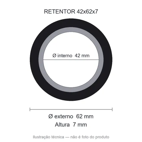 Retentor 42 mm x 62 mm x 7 mm ZSG 42x62x7 BRG