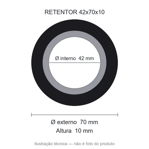 Retentor 42 mm x 70 mm x 10 mm ZSG 42x70x10