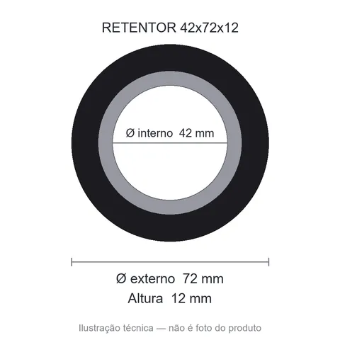 Retentor 42 mm x 72 mm x 12 mm SAV 42x72x12 -7678