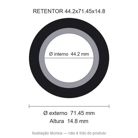 Retentor 44,2 mm x 71,45 mm x 14,8 mm SAV 44,20x71,45x14,80 BAG- 7339
