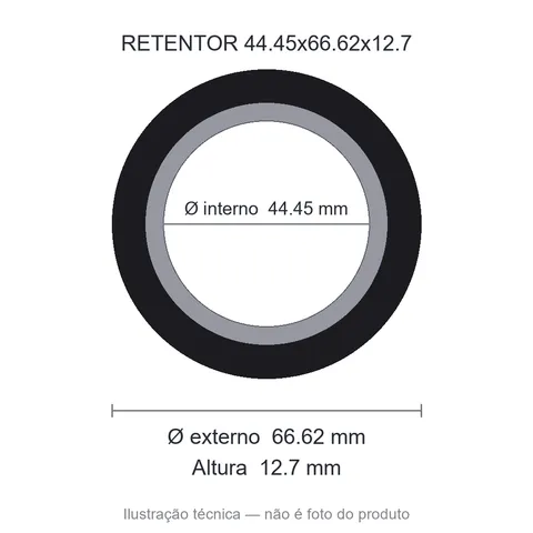 Retentor 44,45 mm x 66,62 mm x 12,7 mm SAV 44,45x66,62x12,70 -BAG 00128