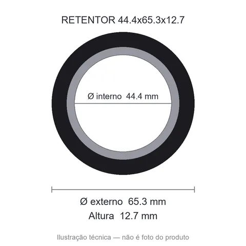 Retentor 44,4 mm x 65,3 mm x 12,7 mm - 02580 BAG 44,4x65,3x12,7
