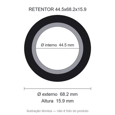 Retentor Agrícola 44,5 mm x 68,2 mm x 15,9 mm - 01679 44,5x68,2x15,9