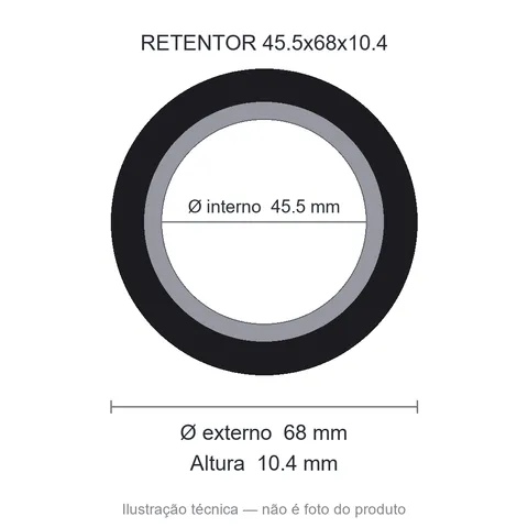 Retentor 45,5 mm x 68 mm x 10,4 mm SAV 45,5x68x10,4 7907