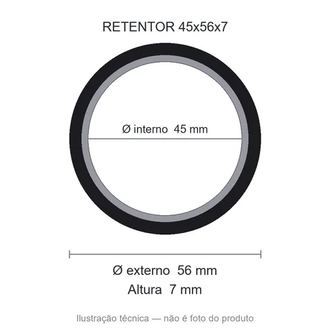 Retentor 45 mm x 56 mm x 7 mm ZSG 45x56x7 BRG