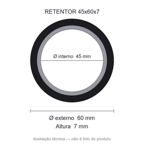 Retentor 45 mm x 60 mm x 7 mm - 45x60x7 BRG 00272