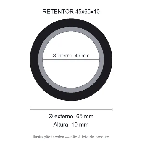 Retentor 45 mm x 65 mm x 10 mm SAV 45x65x10 BA 00359