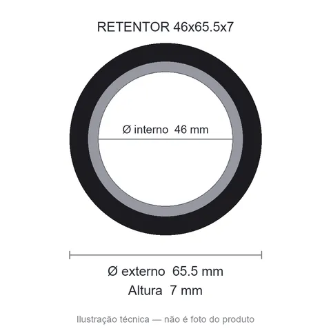 Retentor 46 mm x 65,5 mm x 7 mm SAV 46x65,5x7 7526