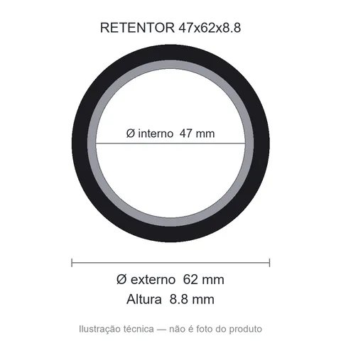 Retentor 47 mm x 62 mm x 8,8 mm SAV 47x62x8,80 Viton- 7811