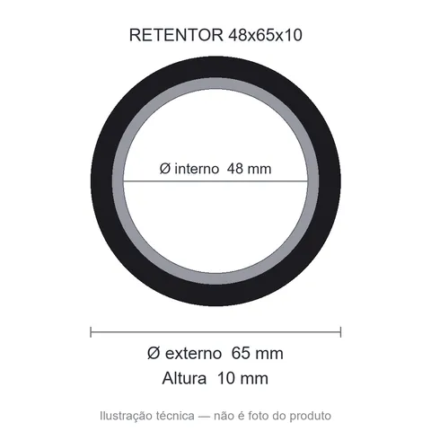 Retentor 48 mm x 65 mm x 10 mm ZSG 48x65x10 BRG