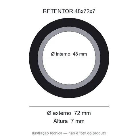 Retentor Agrícola 48 mm x 72 mm x 7 mm SAV 48x72x7 NBR 02139