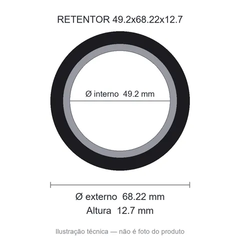 Retentor 49,2 mm x 68,22 mm x 12,7 mm SAV 49,20x68,22x12,70 BAG (silicone Mvq)- 5551