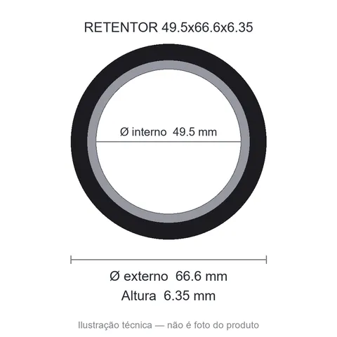 Retentor 49,5 mm x 66,6 mm x 6,35 mm SAV 49,5x66,6x6,35 BA 5548