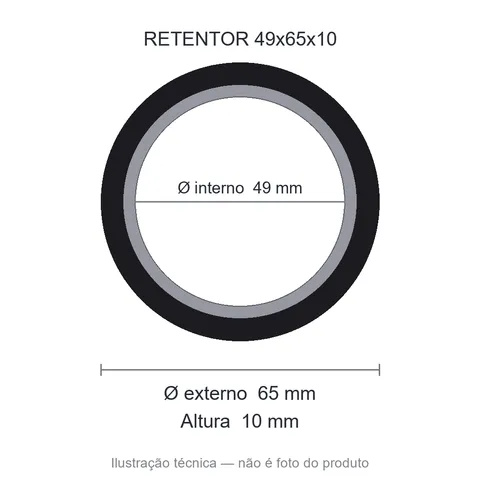 Retentor 49 mm x 65 mm x 10 mm SAV 49x65x10 7657