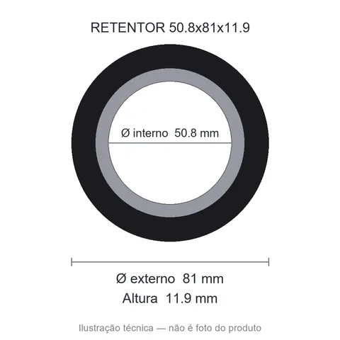 Retentor 50,8 mm x 81 mm x 11,9 mm SAV 50,8x81x11,9 7881