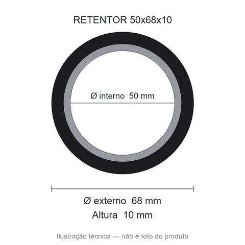 Retentor 50 mm x 68 mm x 10 mm SAV 50x68x10 NBR 6883
