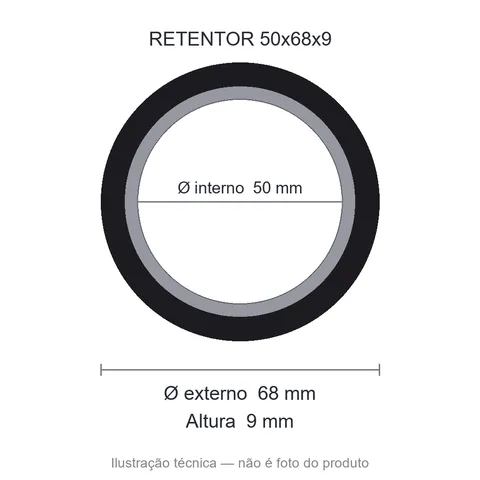 Retentor 50 mm x 68 mm x 9 mm SAV 50x68x9 BAG- 7080