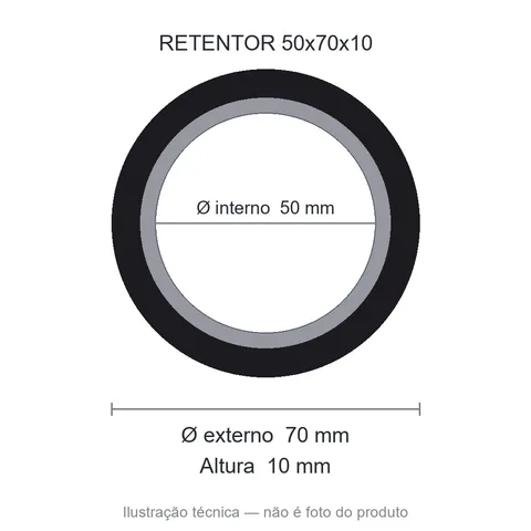 Retentor 50 mm x 70 mm x 10 mm - 50x70x10 00946 BR