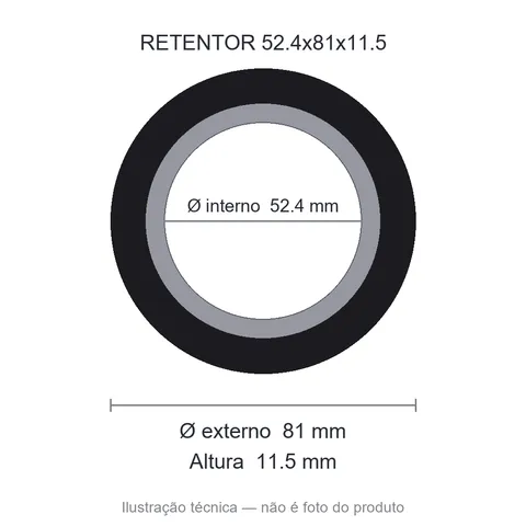 Retentor 52,4 mm x 81 mm x 11,5 mm SAV 52,40x81x11,50 B 00005