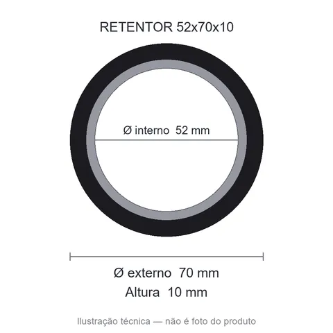 Retentor 52 mm x 70 mm x 10 mm ZSG 52x70x10 BRG