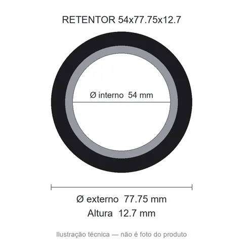 Retentor 54 mm x 77,75 mm x 12,7 mm SAV 54x77,75x12,7 00006 BAG