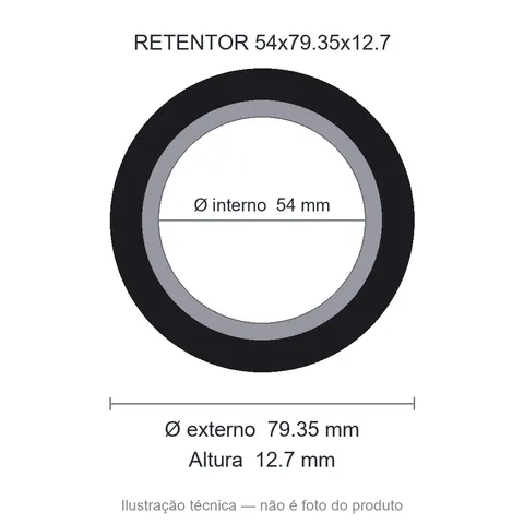 Retentor 54 mm x 79,35 mm x 12,7 mm SAV 54x79,35x12,7 BA- 7898