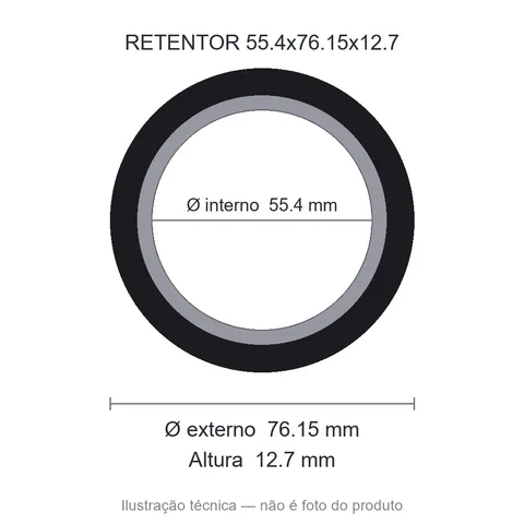 Retentor 55,4 mm x 76,15 mm x 12,7 mm SAV 55,4 X 76,15 X 12,7 BAG 07322