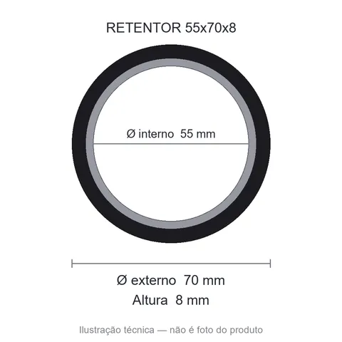 Retentor 55 mm x 70 mm x 8 mm SAV 55x70x8 5350