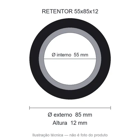 Retentor 55 mm x 85 mm x 12 mm SAV 55x85x12 01180