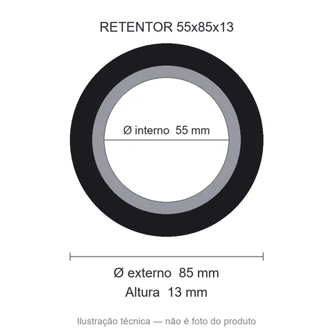 Retentor 55 mm x 85 mm x 13 mm - 01108 CF 55x85x13