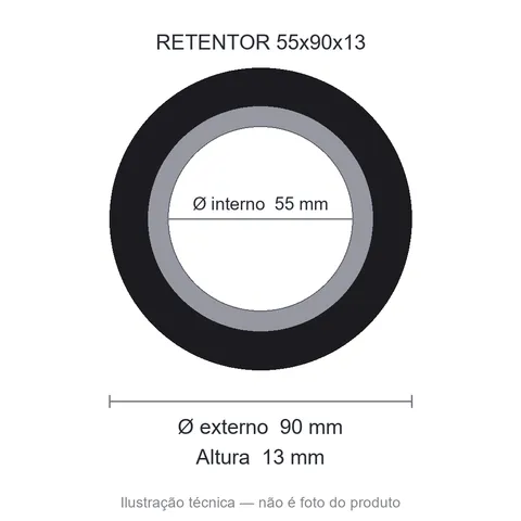 Retentor 55 mm x 90 mm x 13 mm ZSG 55x90x13 BRG