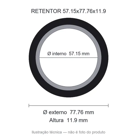 Retentor 57,15 mm x 77,76 mm x 11,9 mm SAV 57,15x77,76x11,9 00067