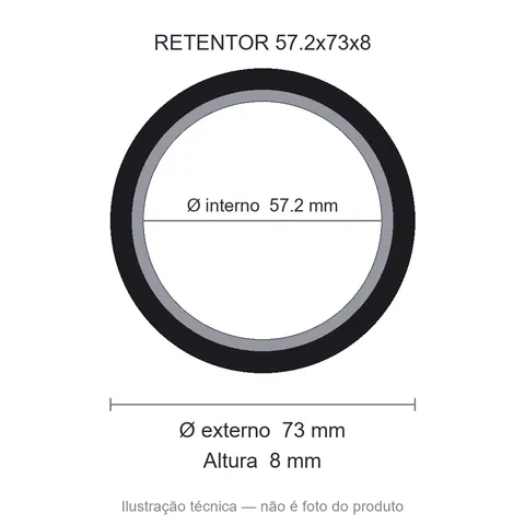 Retentor Agrícola 57,2 mm x 73 mm x 8 mm - 02066 BAG 57,2x73x8