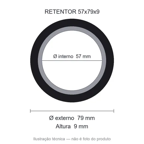 Retentor 57 mm x 79 mm x 9 mm SAV 57x79x9/13,5 10518