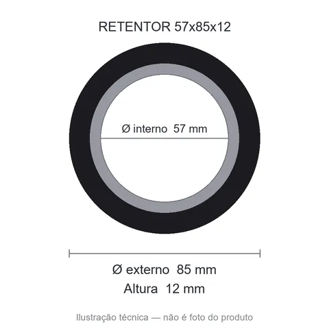 Retentor 57 mm x 85 mm x 12 mm SAV 57x85x12 10303