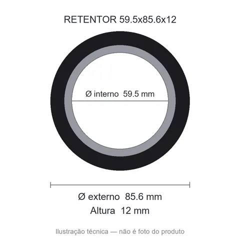 Retentor 59,5 mm x 85,6 mm x 12 mm SAV 59,5x85,6x12 -B 7929