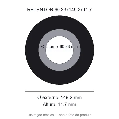 Retentor 60,33 mm x 149,2 mm x 11,7 mm SAV 60,33x149,20x11,70
