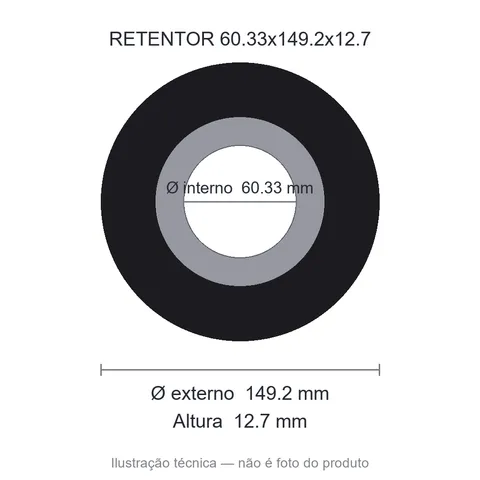 Retentor 60,33 mm x 149,2 mm x 12,7 mm SAV 60,33x149,20x12,7 6113