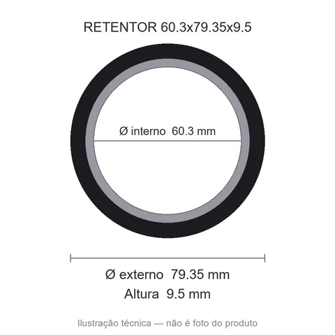 Retentor 60,3 mm x 79,35 mm x 9,5 mm SAV 60,3x79,35x9,5 7863