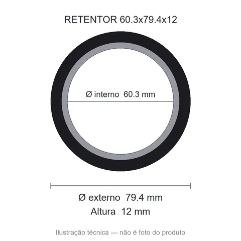 Retentor 60,3 mm x 79,4 mm x 12 mm SAV 60,30x79,40x12 7989